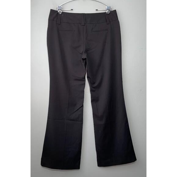 Maurices Trousers Size 15 16 Long Black Wide Leg Flare Pants Y2K Office Goth - Picture 3 of 12